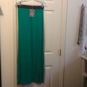 Long emerald green skirt! Brand new!